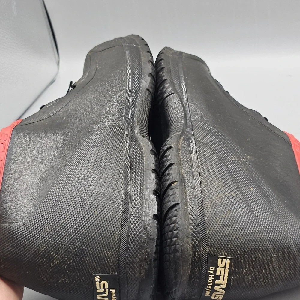 Servus By Honeywell Black/Red Rubber Overshoes Men Size 11 Waterproof Protective